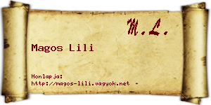 Magos Lili névjegykártya