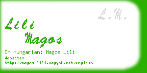 lili magos business card